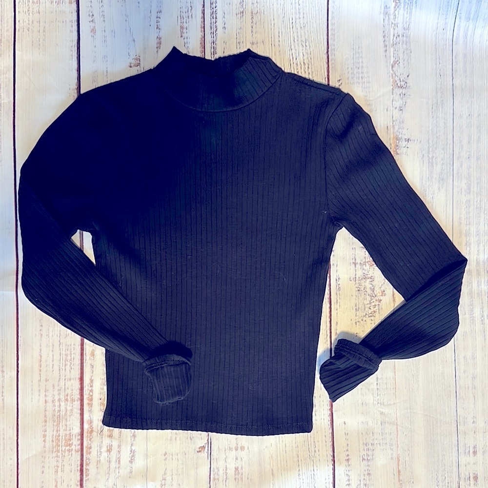 Full Tilt Ribbed Crop Long Sleeve
